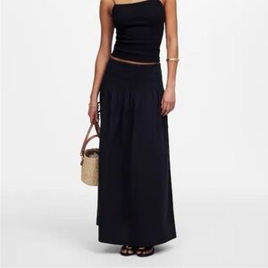 Heyson Black Smocked Waist Maxi Skirt 3XL